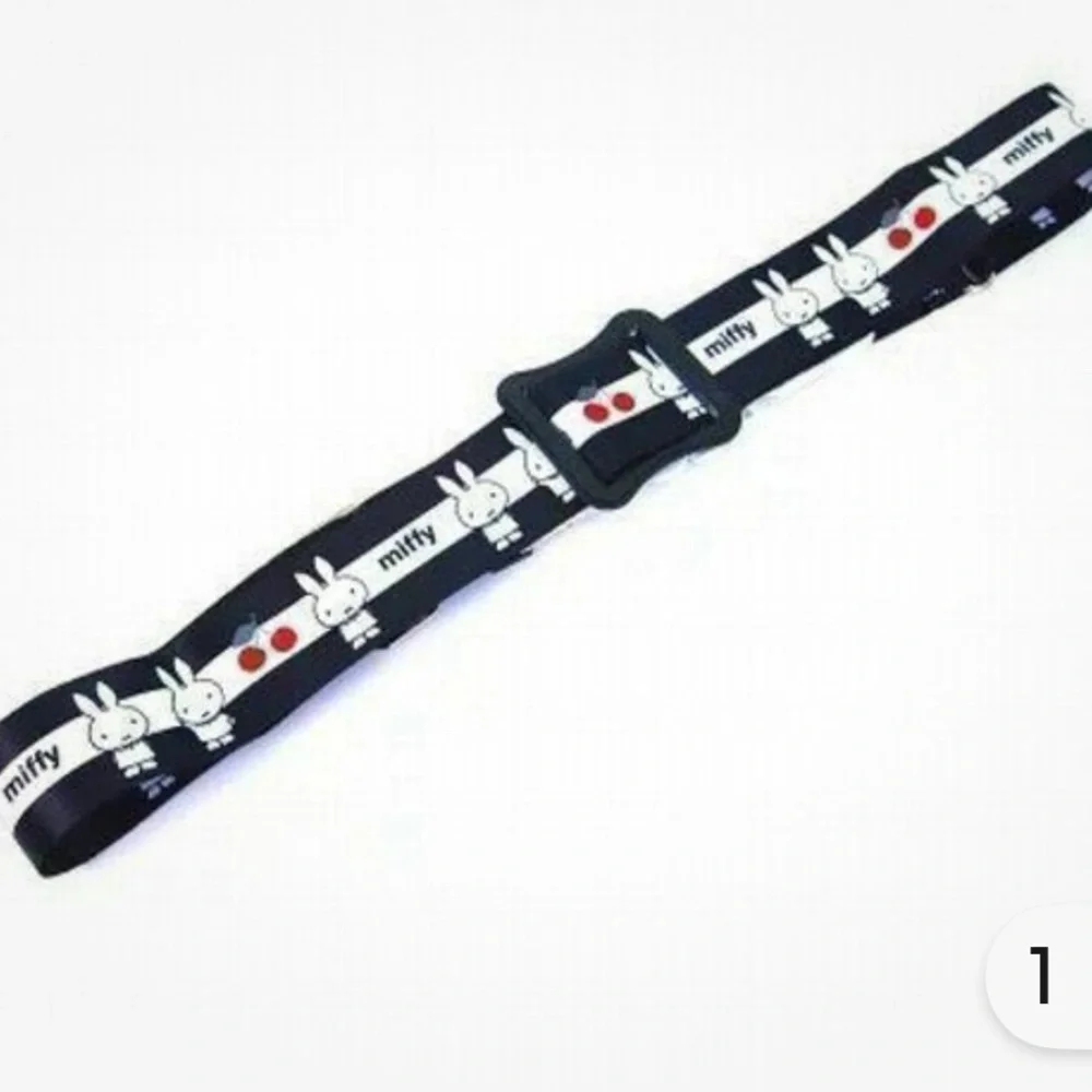 Miffy🐰🍒 Cherry Black and White Suitcase Belt